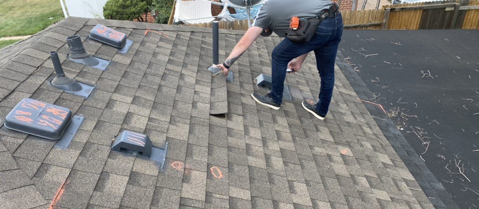 Amity Roofing at work, owner-led roof inspection